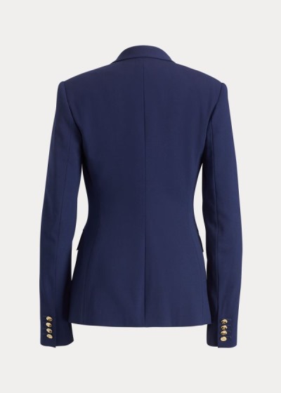 Chaquetas Ralph Lauren Mujer Azul Marino - Parker Stretch Wool - BMKRD4908